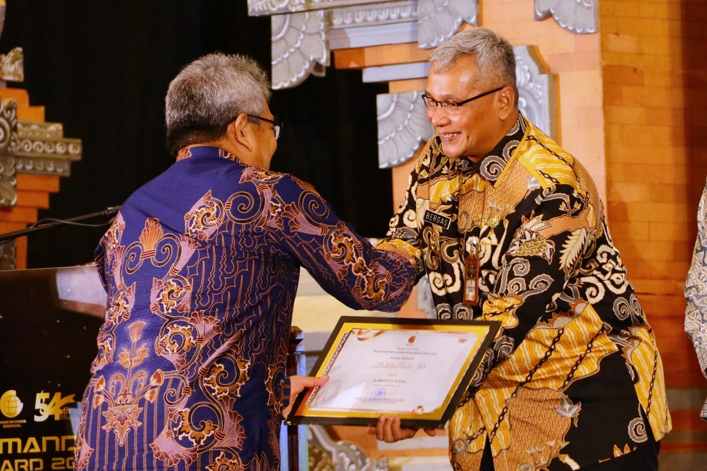 Pj. Bupati Kudus Raih Penghargaan Bhumandala Award 2023 dari BIG