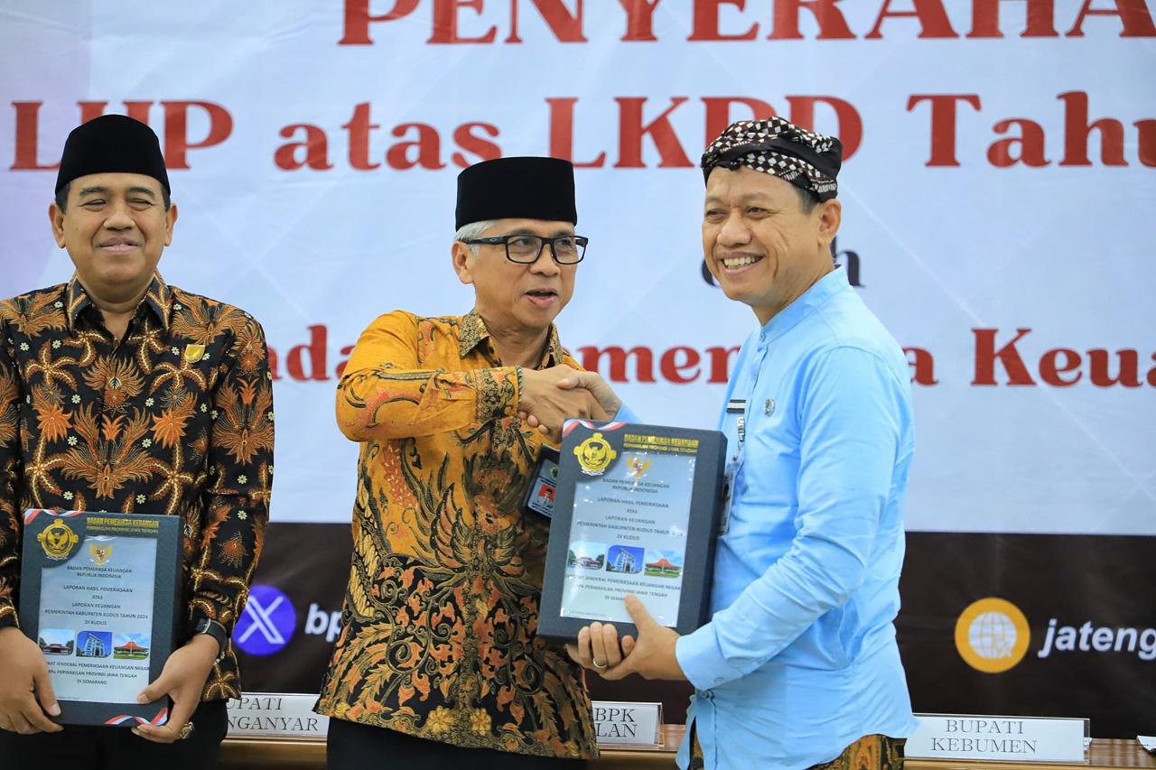 Kabupaten Kudus Terima Predikat WTP Dari BPK RI Perwakilan Provinsi Jateng