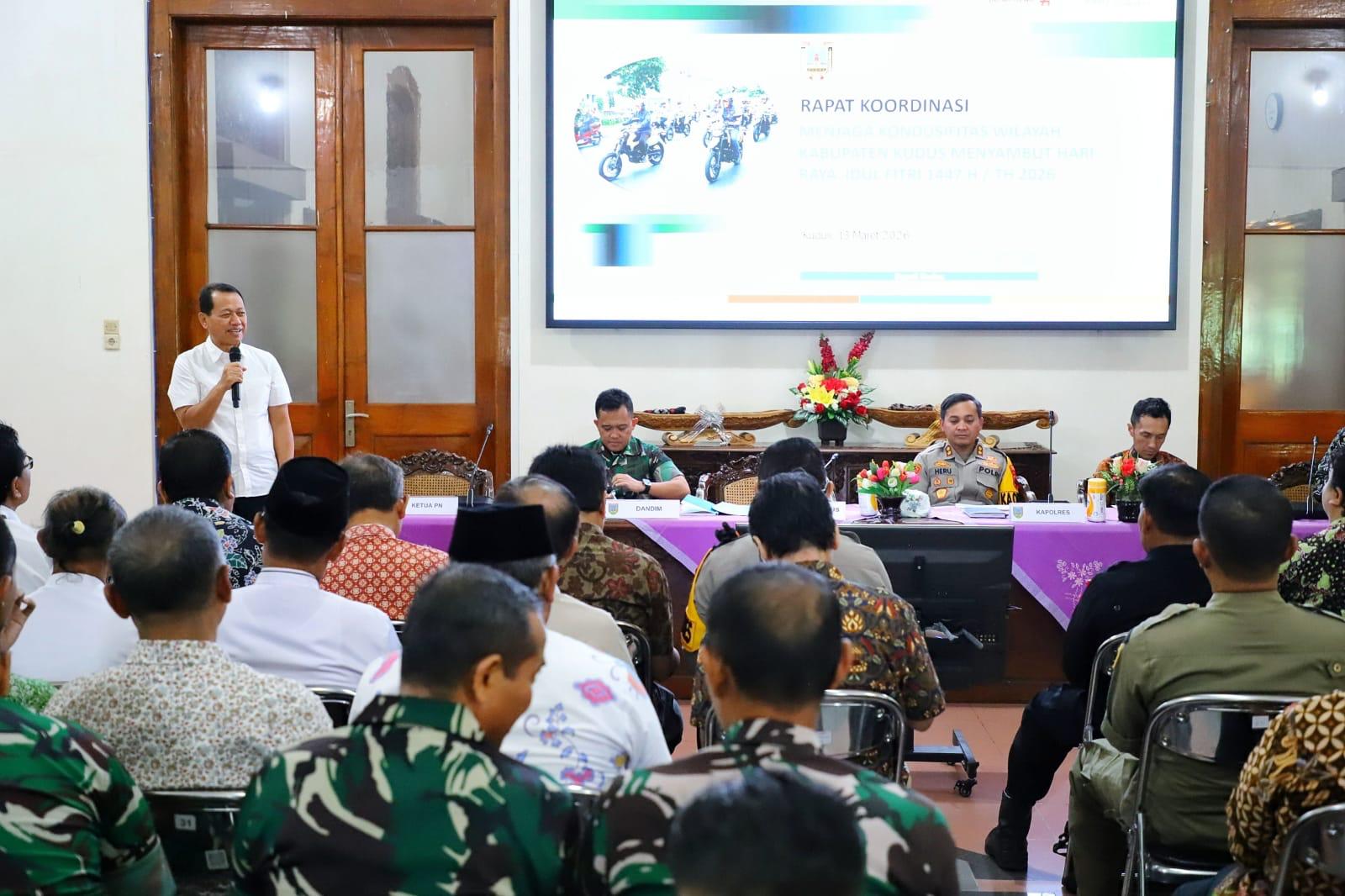 Bupati Kudus Pimpin Rakor Forkopimda Jaga Kondusivitas Wilayah Jelang Idulfitri